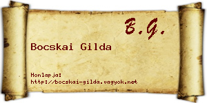 Bocskai Gilda névjegykártya